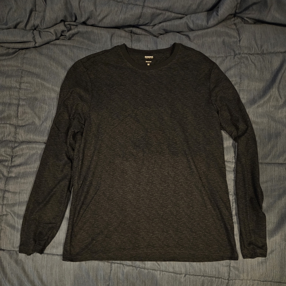 Sonoma Men's Dark Grey Long Sleeve Shirt